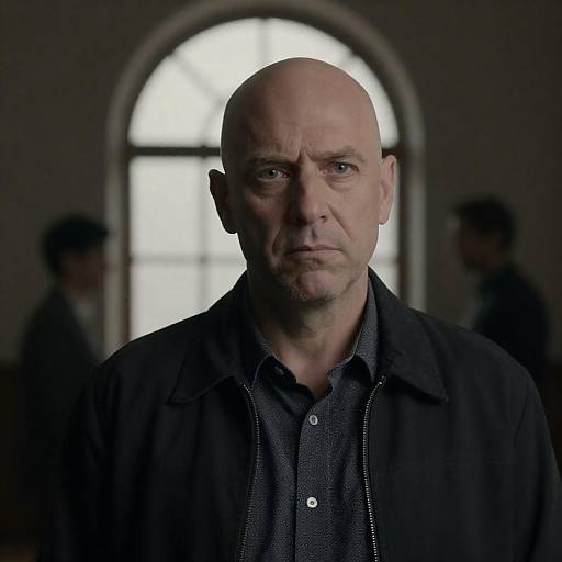 Moody Portrait of a Serious Man