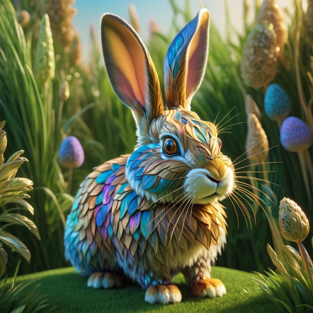 Surreal Photorealistic Rabbit Muppet Design