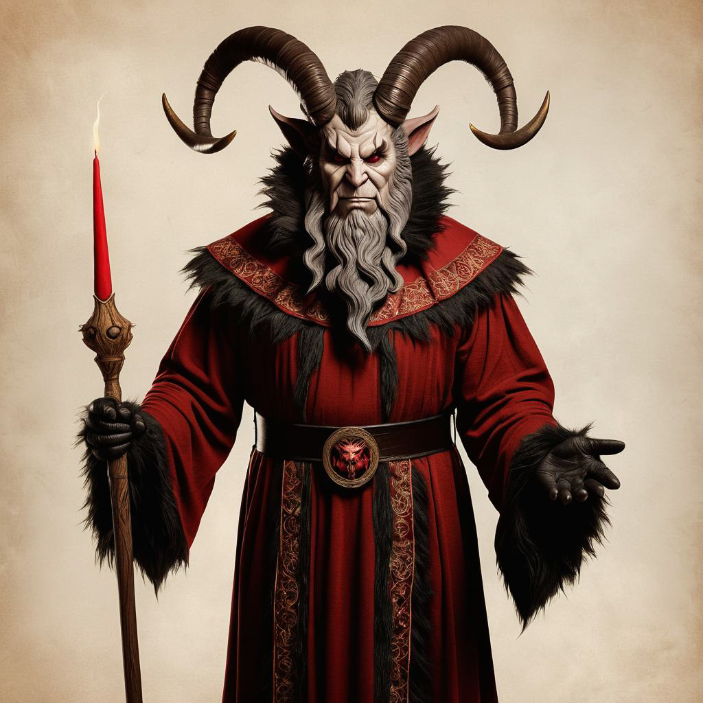 Elder in Ornate Krampus Costume Portrait