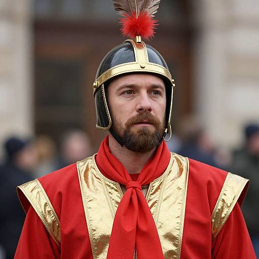 Bearded Man in Regal Costume