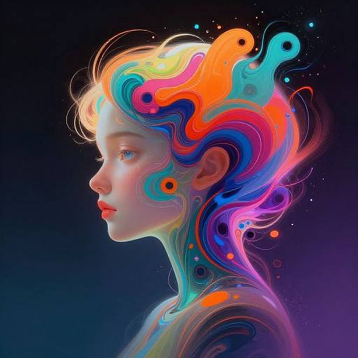 Futuristic AI Abstract Digital Art