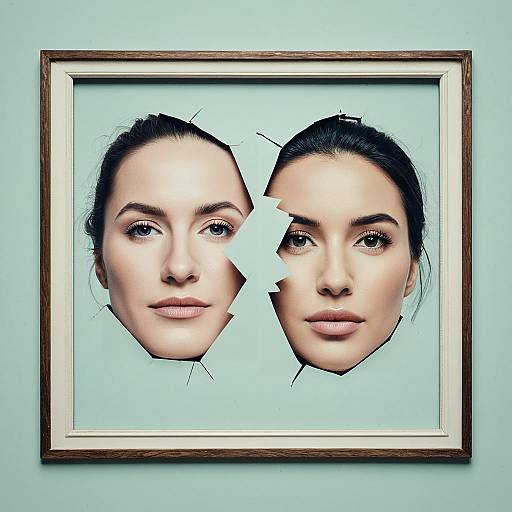 Contrasting Emotions on Broken Frame