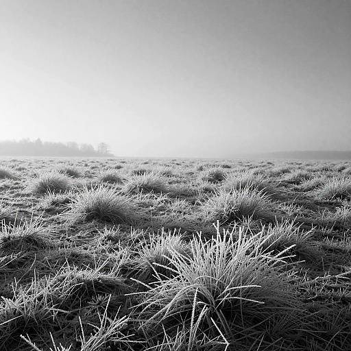Minimalist Frosted Moor Landscape