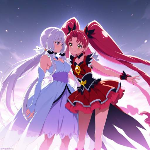 Illustration of Akagi towa, go! princess precure in the style of Mizuki makoto