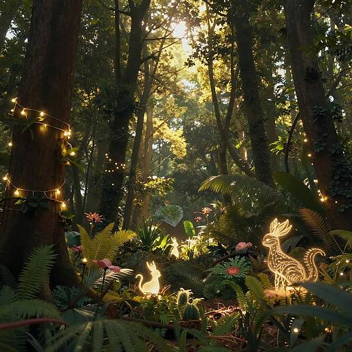 Enchanted Forest with Magical Creatures