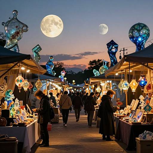 Cyberpunk Bazaar at Golden Hour