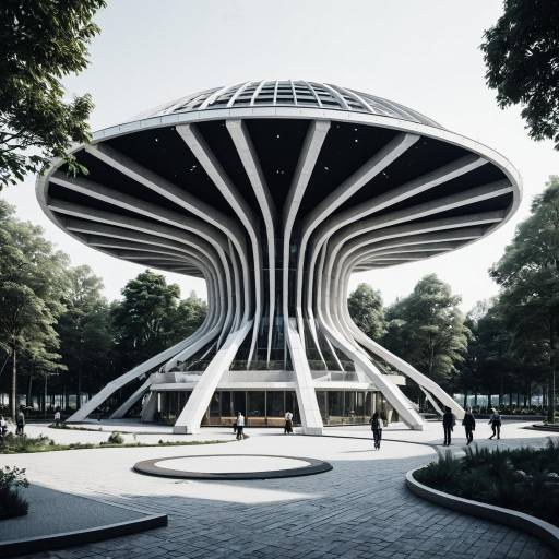 Futuristic Pavilion in Urban Zoo