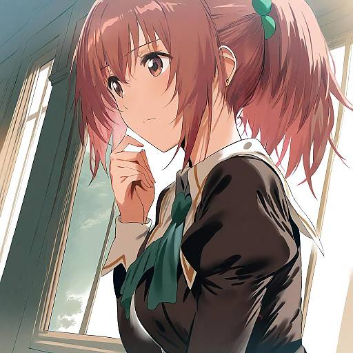 Illustration of Aoi nagisa, strawberry panic! in the style of Hews