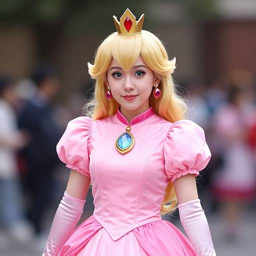 Princess Peach Costume Woman Portrait