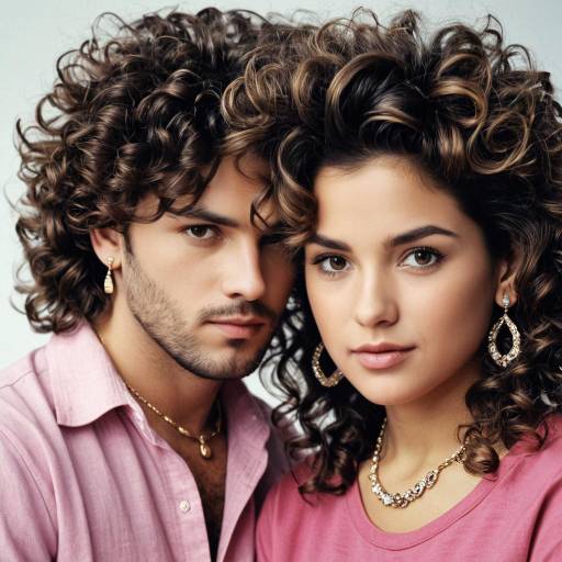 Stylish Male with Curly Brown Hair
