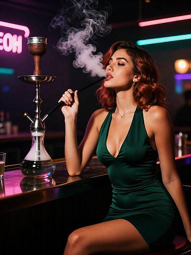 Glamorous Shisha Nightlife Bar Portrait