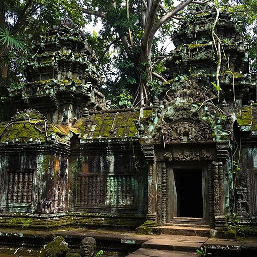 Moss-Covered Ancient Jungle Temple