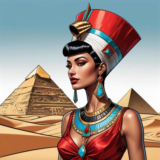 Modern Egyptian Queen with Pyramids