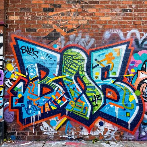 Vibrant Urban Graffiti Mural Art