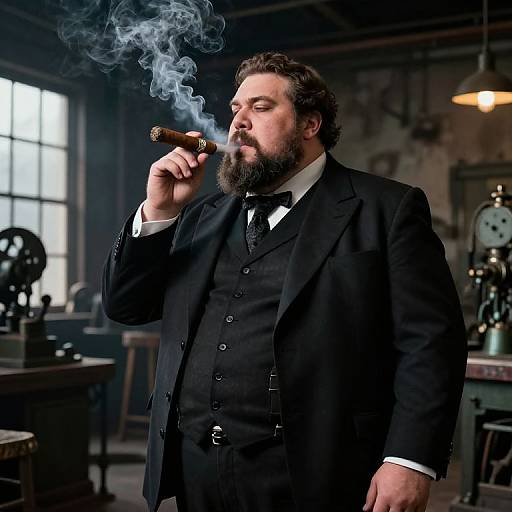 Gilded Age Opulent Industrial Portrait