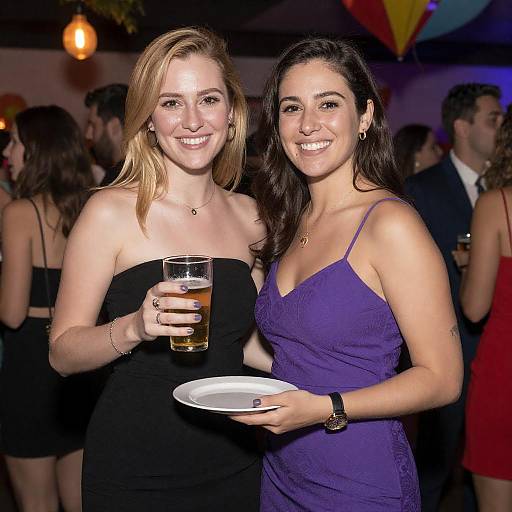 Two Smiling Women at a Party