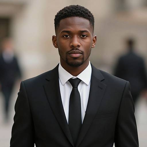 Formal Dark-Skinned Man in Suit