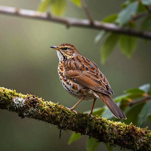 Timber Lark on Mossy Branch