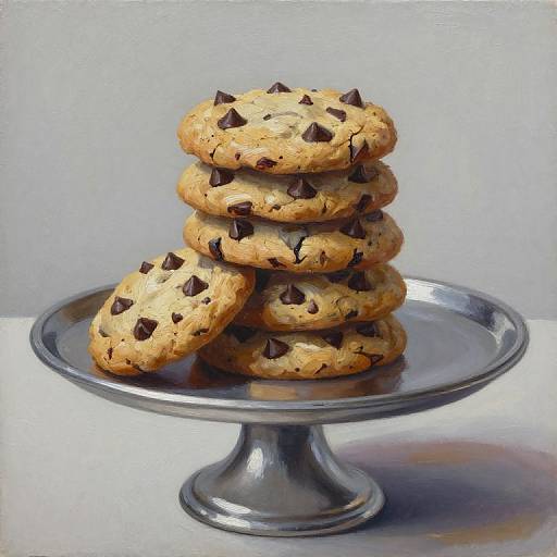 Chocolate Chip Cookies Oil Painting