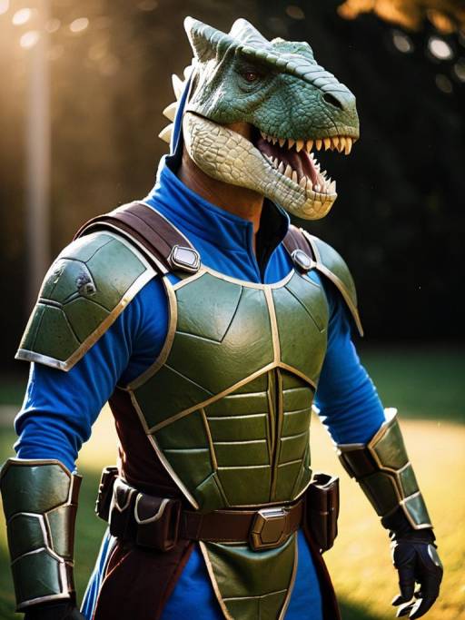 Realistic Man Cosplaying as Rex