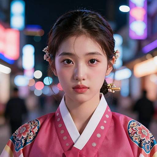 Futuristic Korean AI Enhanced Portrait