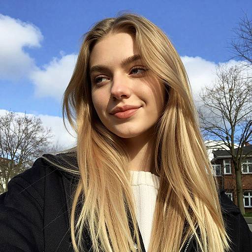 Young Woman Outdoors with Natural Smile