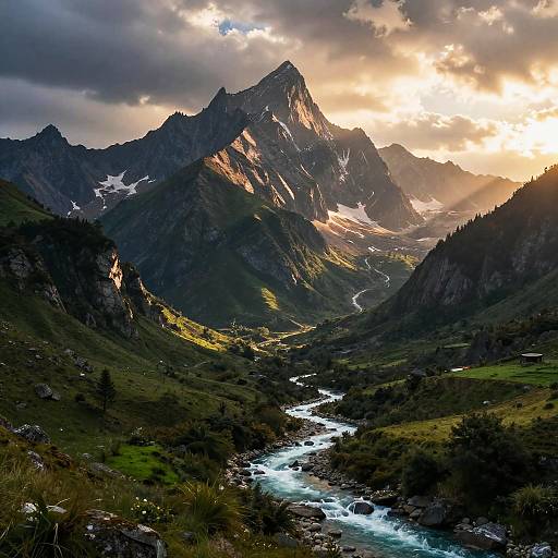 Majestic Sunrise Mountain Landscape