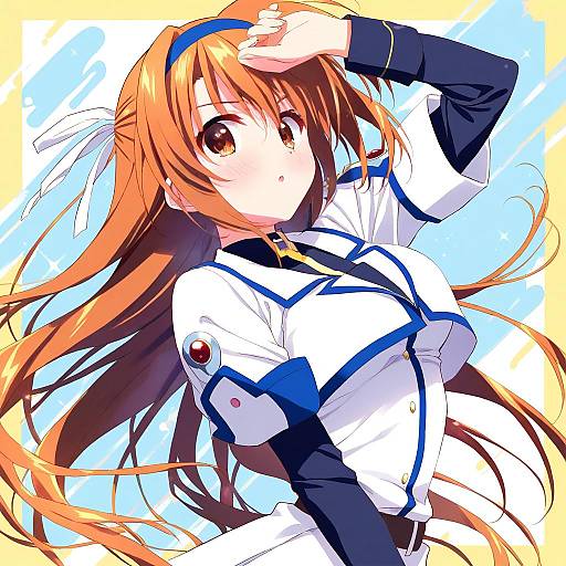 Illustration of Arisa bannings, lyrical nanoha in the style of Ryouka (suzuya)