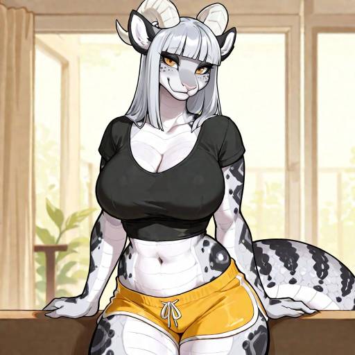 Furry Girl with Rattlesnake Features