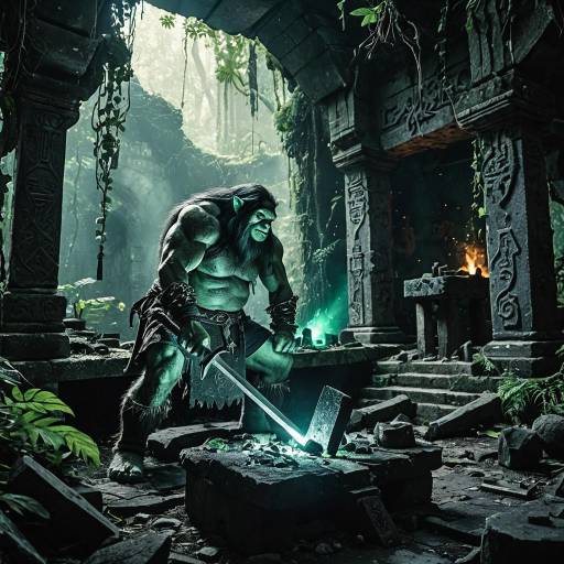 Troll Blacksmith in Ancient Jungle Forge