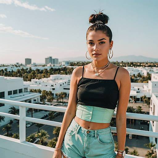 Trendy Festival Look in Urban Setting