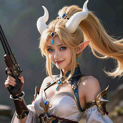 Epic Bowsette Fantasy Chinese Attire Portrait