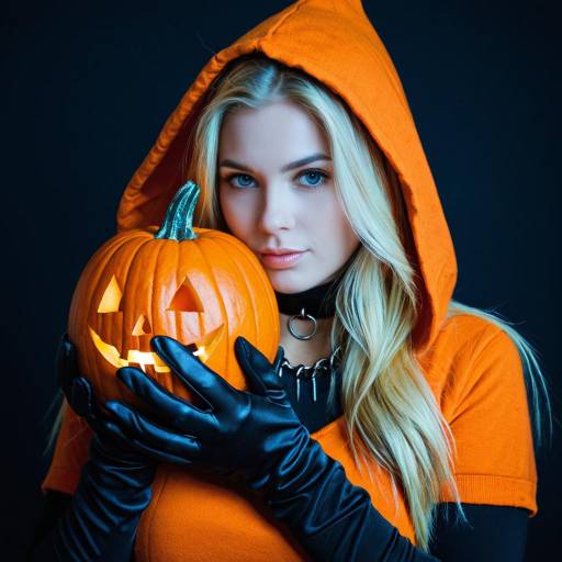 Spooky Halloween Blonde in Costume
