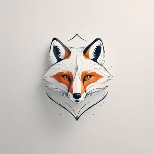 Minimalist Logo of a Graceful Fox Face