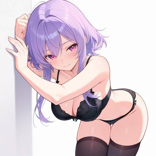 Youthful Energy with Purple Locks and Style Youthful Energy with Purple Locks and Style