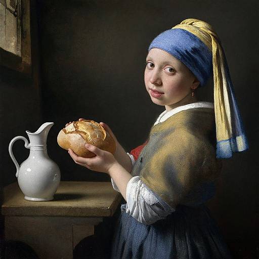 Vermeer's The Milkmaid Scene
