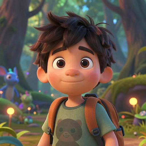 Pixar-Style Adventurous Boy Portrait