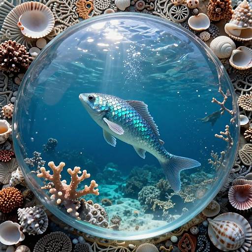 Magical Underwater Fairy Tale Scene