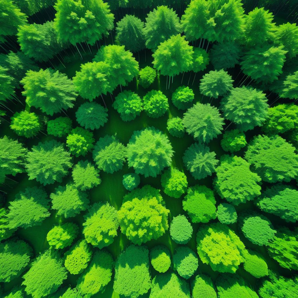 Aerial View of a Golden Leaf Forest