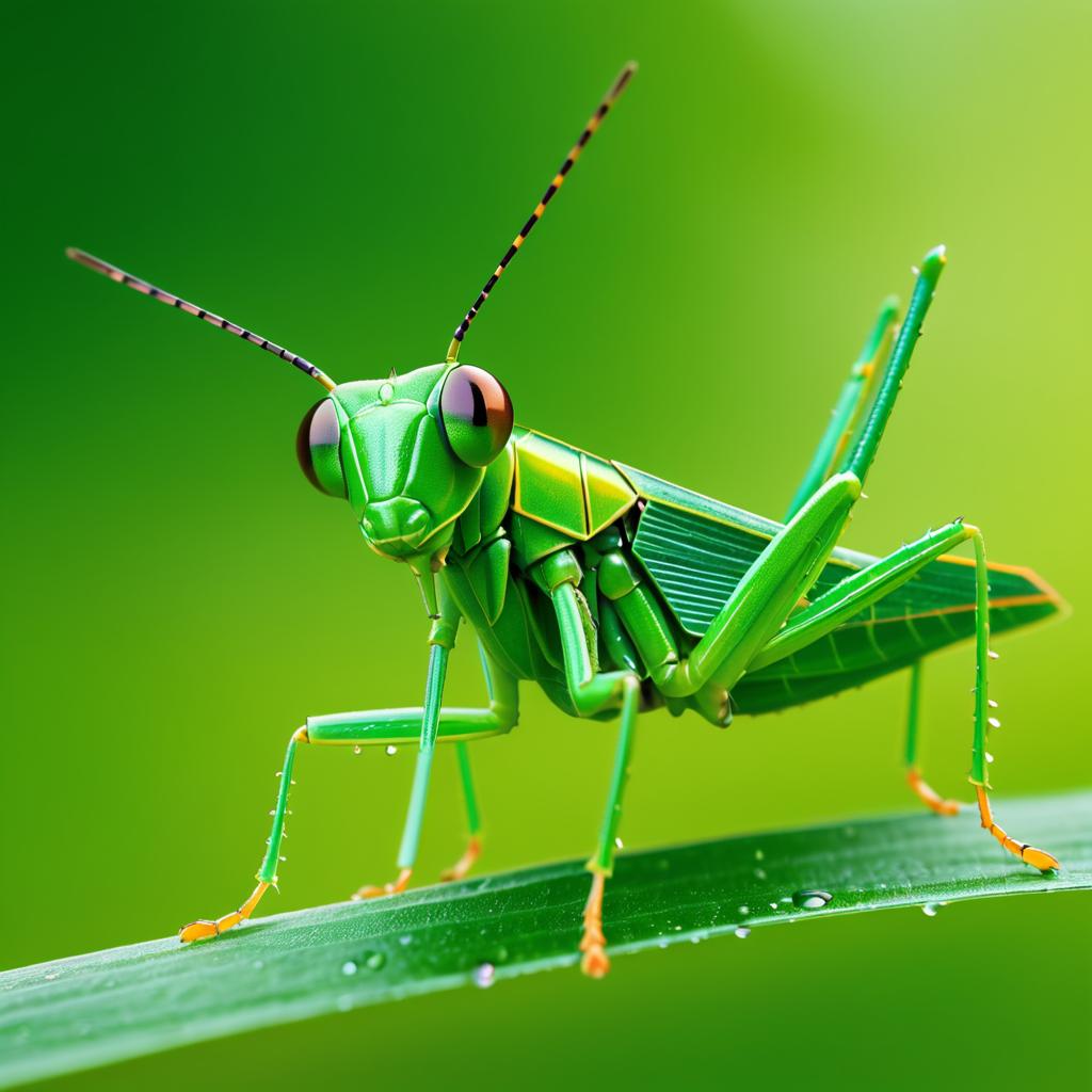 Grasshopper Under Tiny Umbrella in UHD