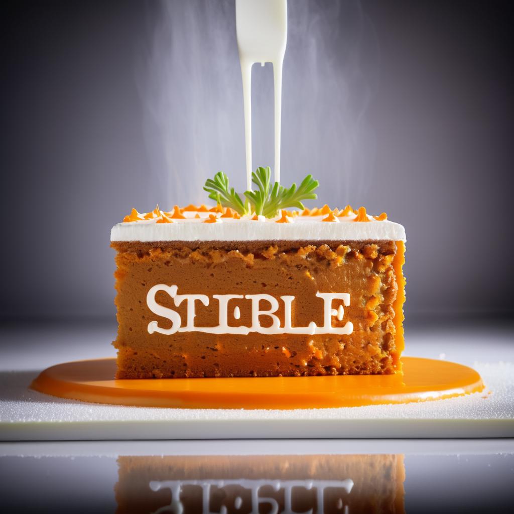 Gourmet Carrot Cake with Icing Text