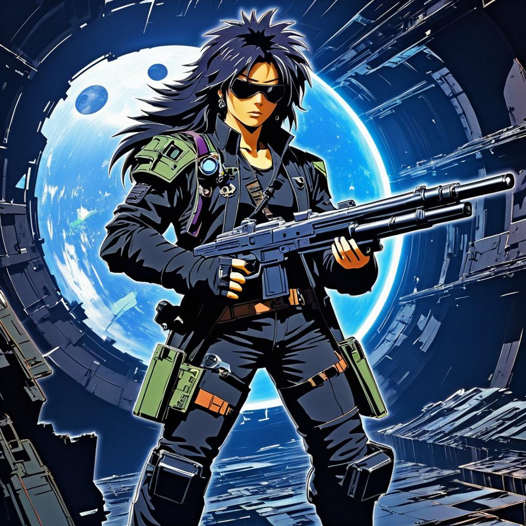 Rogue Space Pirate in Sci-Fi Adventure