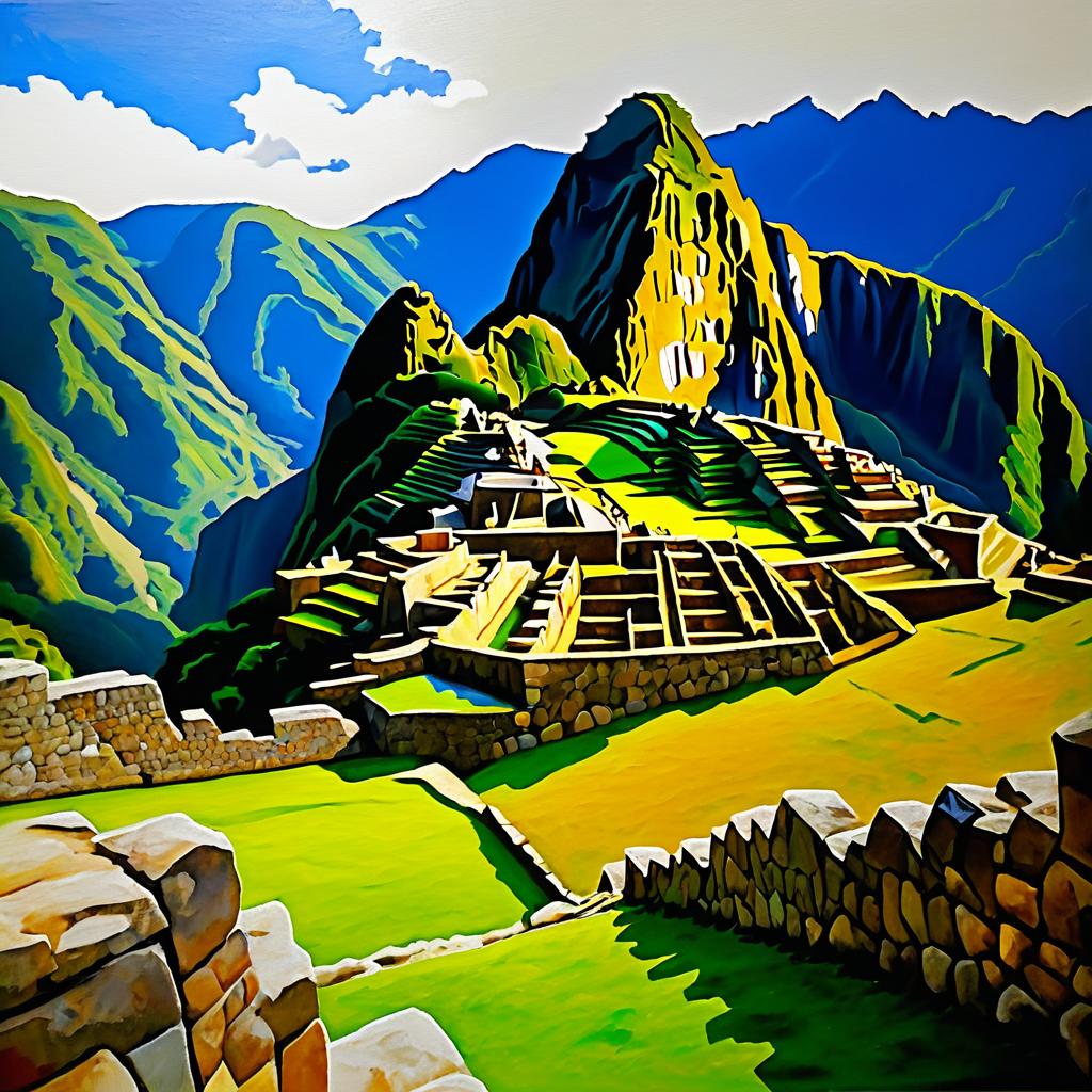 Machu Picchu in Degas Oil Style