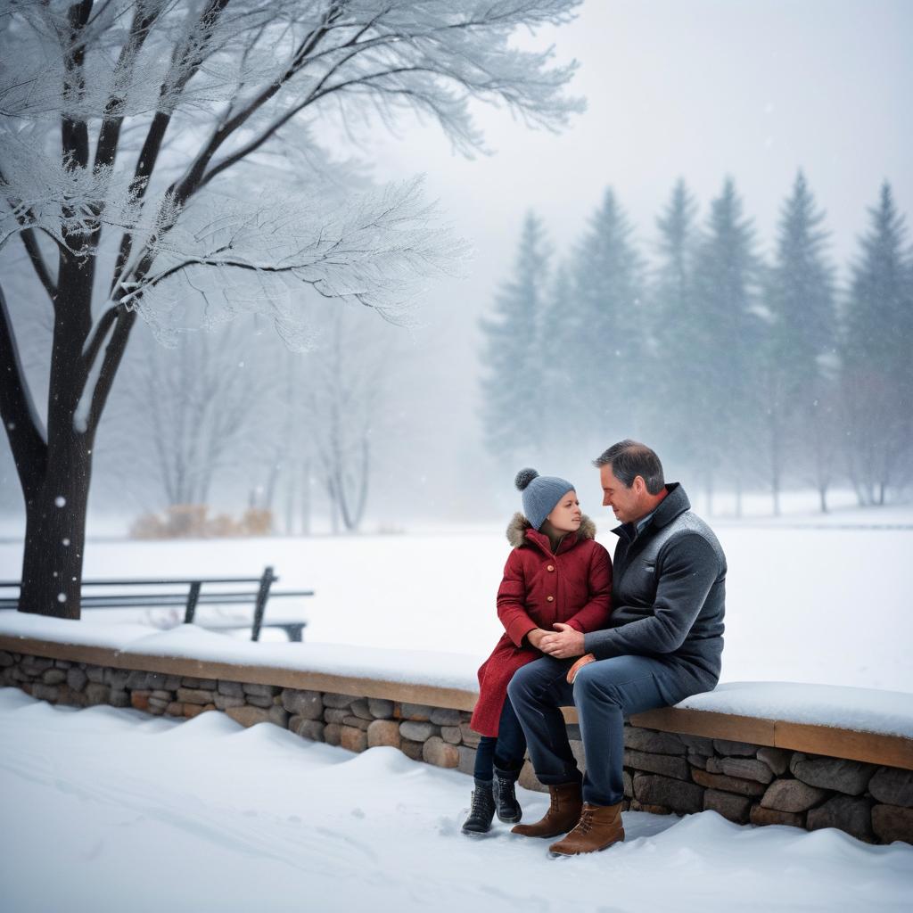 Emotional Fatherhood in Winter's Embrace