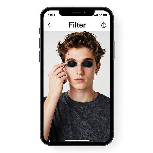 Black Eye Filter Demo on Mobile