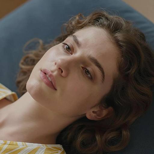 Close-Up Portrait of a Tired Woman