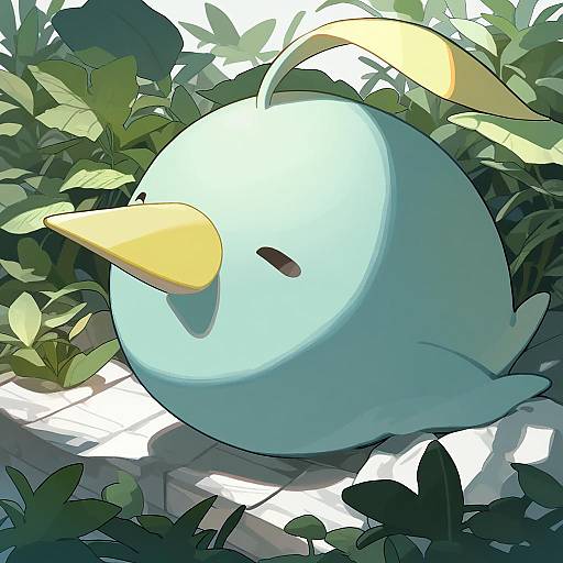 Illustration of Gulpin, pokemon in the style of Ningen mame