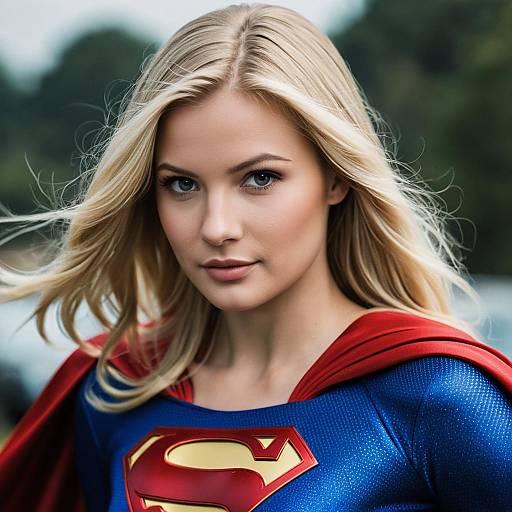 Supergirl in Flight: A Heroic Pose