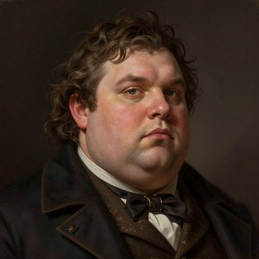 Victorian Rugged Chubby Man Portrait