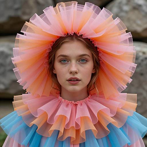 Vibrant Portrait of a Fashionable Woman